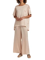 Washable Silk Shirt & Pants Pajamas