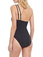 Black Pearl One-Shoulder Swimsuit