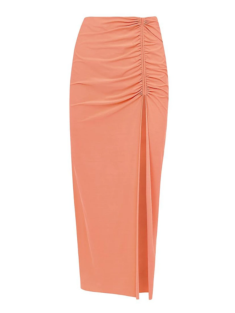 Bela Ruched Midi-Skirt