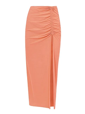 Bela Ruched Midi-Skirt