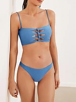 Megan Cut-Out Bandeau Bikini Top