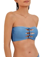 Megan Cut-Out Bandeau Bikini Top