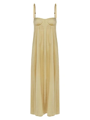 Leona Bustier Hardware Maxi Dress