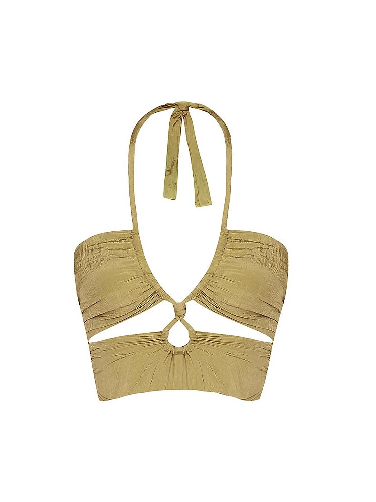 Jules Strappy Cut-Out Halter Swim Top