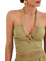 Jules Strappy Cut-Out Halter Swim Top