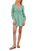 Amelia U-Ring Long-Sleeve Minidress