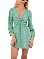 Amelia U-Ring Long-Sleeve Minidress