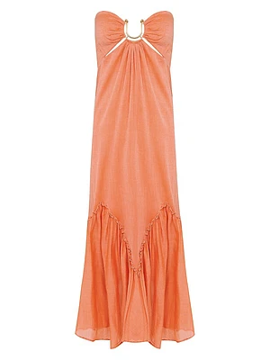 Harper U-Ring Halter Maxi Dress