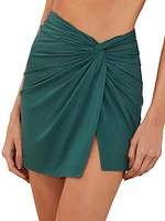 Solid Karen Jersey Miniskirt