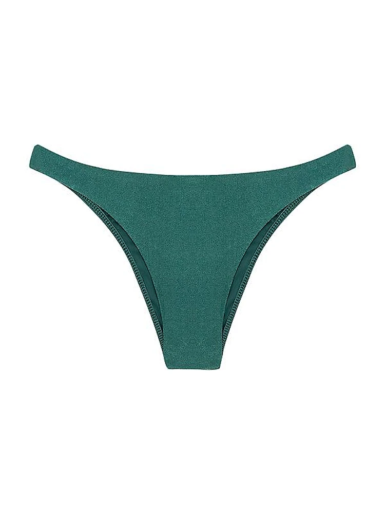 Solid Basic Shimmer Bikini Bottom