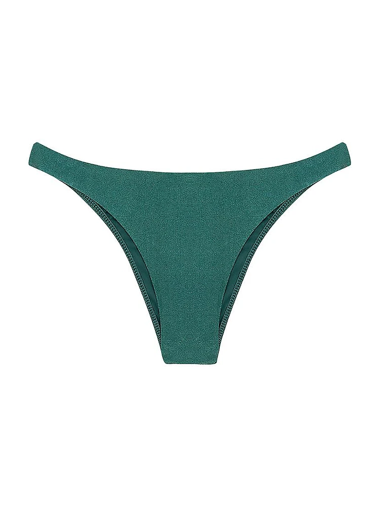 Solid Basic Shimmer Bikini Bottom