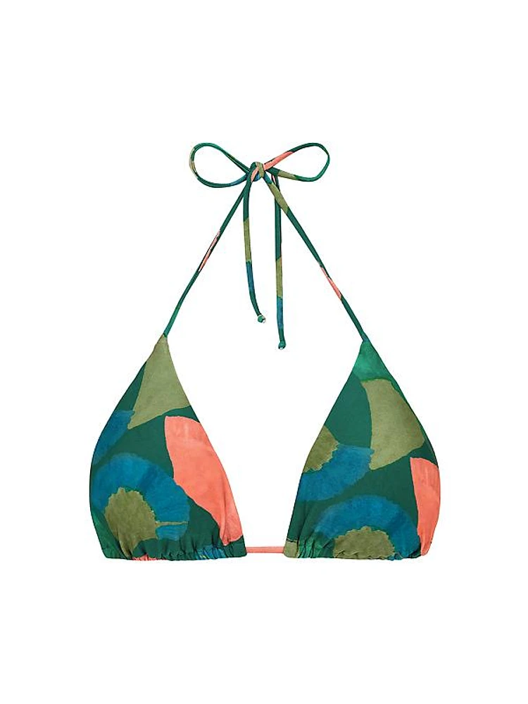 Waterlily Triangle Bikini Top