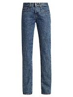 Crinkled Low-Rise Slim Flared Jeans