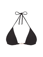 Solid Ivy Triangle Bikini Top