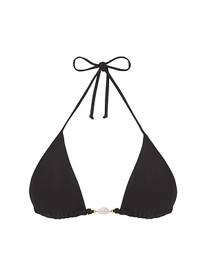 Solid Ivy Triangle Bikini Top