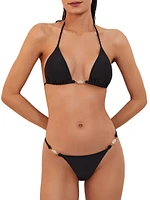 Solid Ivy Triangle Bikini Top