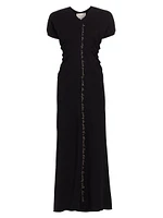 Jane Embroidered Knit Maxi Dress