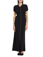 Jane Embroidered Knit Maxi Dress