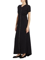 Jane Embroidered Knit Maxi Dress