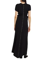 Jane Embroidered Knit Maxi Dress