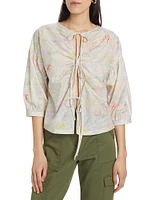 Jacobs Cotton Tie-Front Blouse