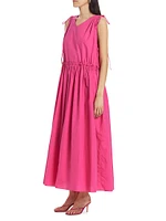 Jacobs Gathered Cotton Poplin Maxi Dress