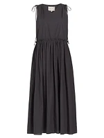 Jacobs Gathered Poplin Maxi Dress