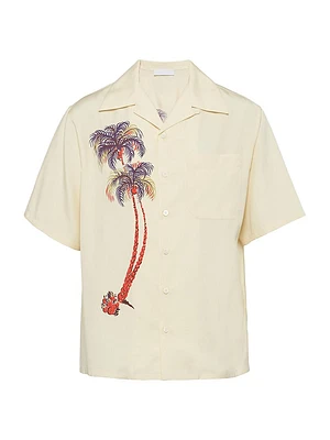 Short-Sleeved Silk Shirt