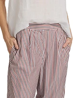 Lacey Striped Poplin Pants