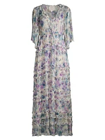 Glinda Floral Silk Maxi Dress