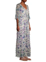 Glinda Floral Silk Maxi Dress