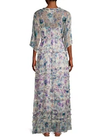 Glinda Floral Silk Maxi Dress