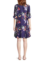 Elsa Fortuna Patchwork Silk Dress