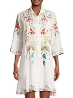 Emika Floral Embroidered Shirtdress