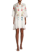 Emika Floral Embroidered Shirtdress