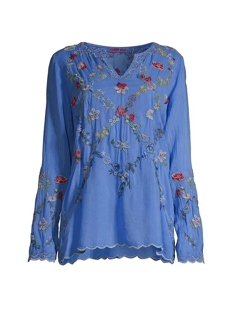 Daisy Petal Embroidered Blouse