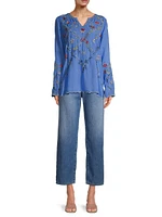 Daisy Petal Embroidered Blouse