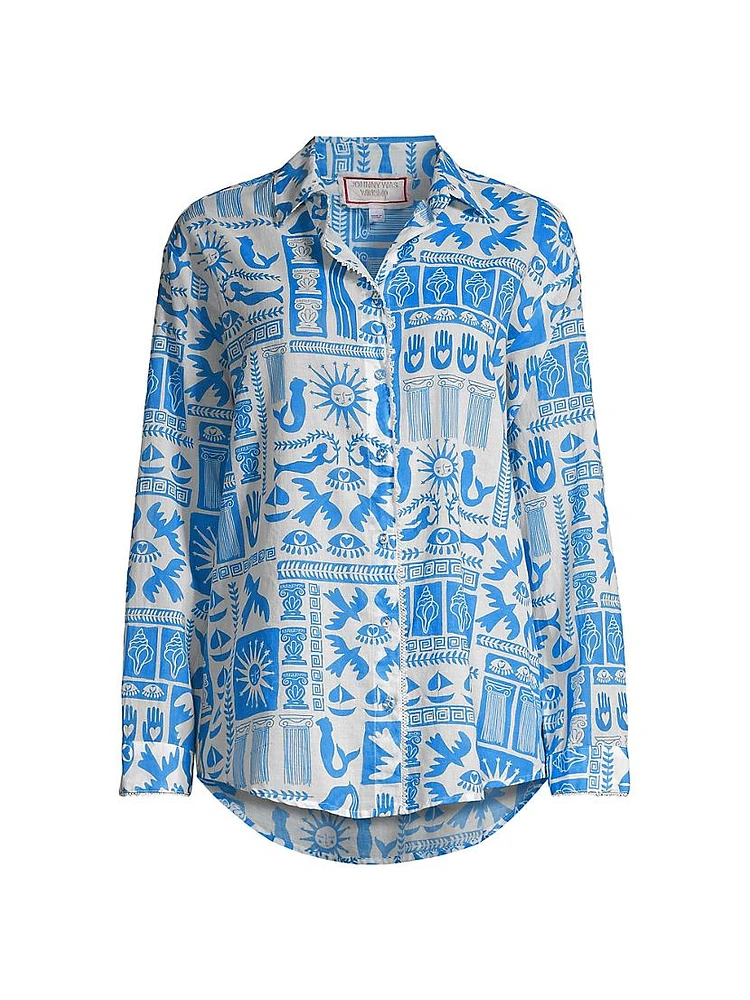 Acantha Printed Button-Up Shirt