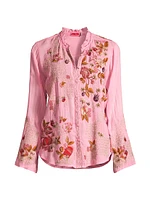 Dyllan Floral Embroidered Blouse