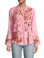 Dyllan Floral Embroidered Blouse