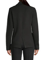 Cotton-Blend Knit Blazer