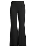 Cotton-Blend Flared Knit Pants