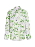 Bonsignour Text Bubble Button-Up Shirt