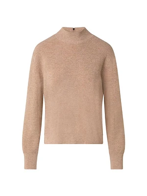 Mock Turtleneck Wool-Cashmere Sweater