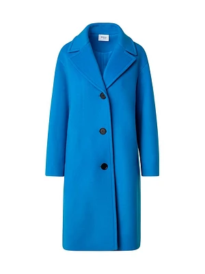 Wool-Blend Drop Shoulder Coat