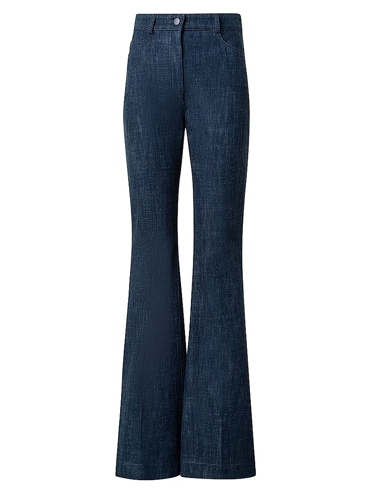 Courtney Wool-Blend Flared Jeans