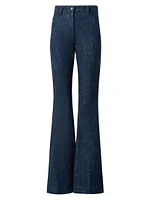 Courtney Wool-Blend Flared Jeans