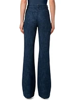 Courtney Wool-Blend Flared Jeans
