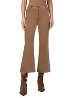 Cali Velvet Crop Boot-Cut Pants