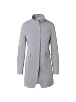 Felted Wool Jersey Fitted Coat